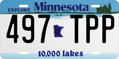 MN license plate 497TPP