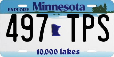 MN license plate 497TPS