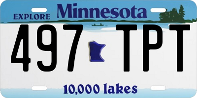 MN license plate 497TPT