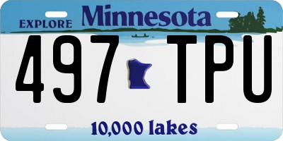 MN license plate 497TPU