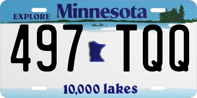 MN license plate 497TQQ
