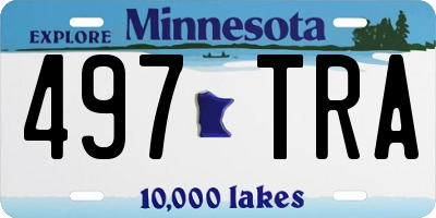 MN license plate 497TRA