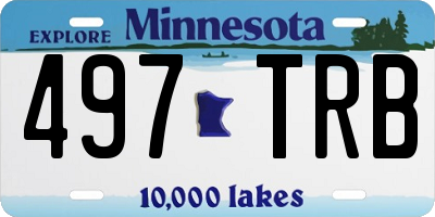 MN license plate 497TRB