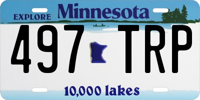 MN license plate 497TRP