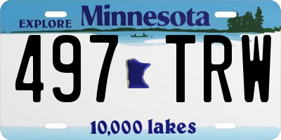 MN license plate 497TRW