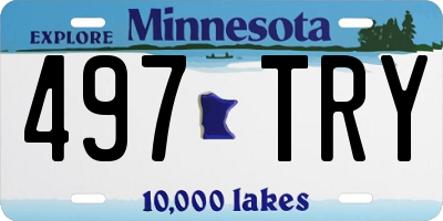 MN license plate 497TRY