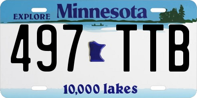 MN license plate 497TTB
