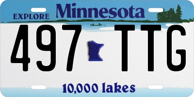 MN license plate 497TTG