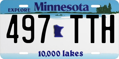 MN license plate 497TTH