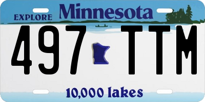 MN license plate 497TTM