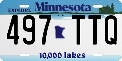 MN license plate 497TTQ
