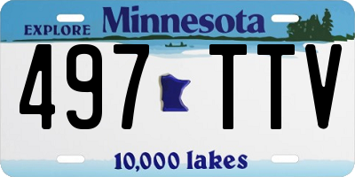 MN license plate 497TTV