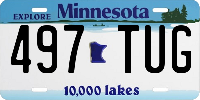 MN license plate 497TUG