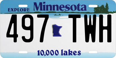 MN license plate 497TWH