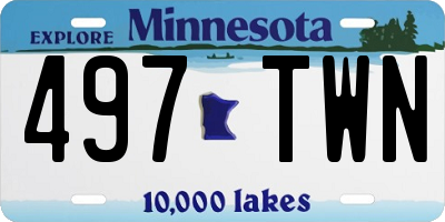MN license plate 497TWN