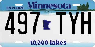 MN license plate 497TYH