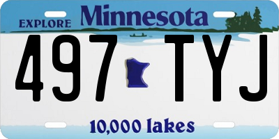 MN license plate 497TYJ