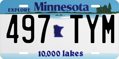 MN license plate 497TYM