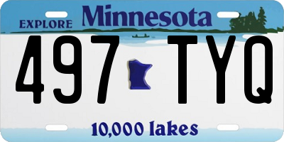 MN license plate 497TYQ