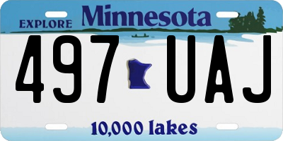 MN license plate 497UAJ