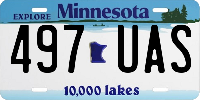 MN license plate 497UAS