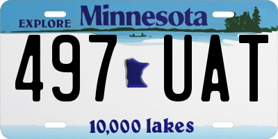 MN license plate 497UAT
