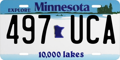 MN license plate 497UCA