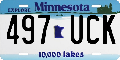 MN license plate 497UCK