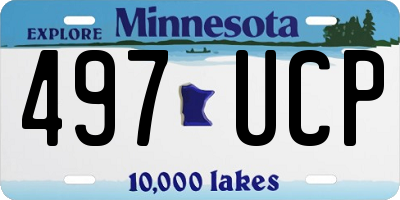 MN license plate 497UCP