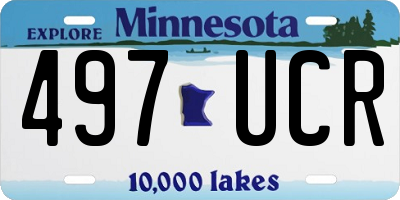 MN license plate 497UCR