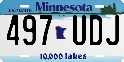 MN license plate 497UDJ