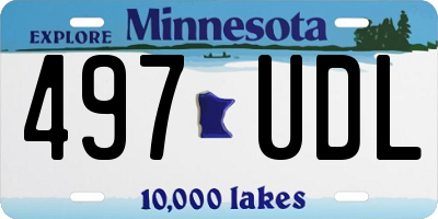 MN license plate 497UDL