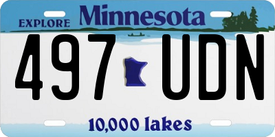 MN license plate 497UDN