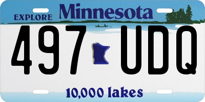 MN license plate 497UDQ