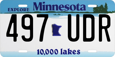MN license plate 497UDR