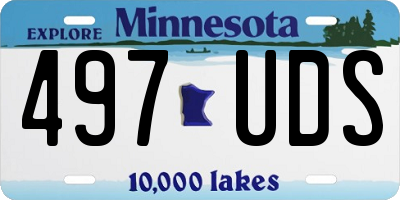 MN license plate 497UDS