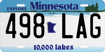 MN license plate 498LAG