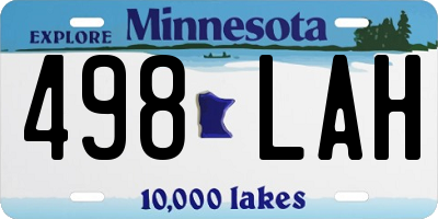 MN license plate 498LAH