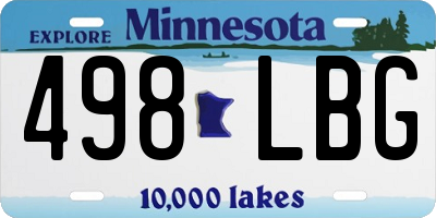 MN license plate 498LBG