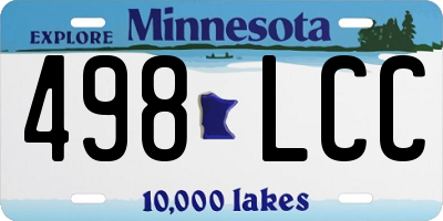 MN license plate 498LCC