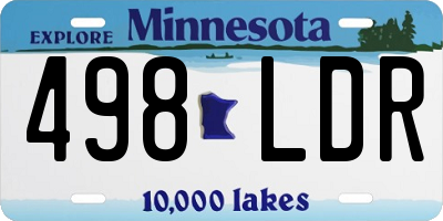 MN license plate 498LDR
