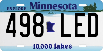 MN license plate 498LED