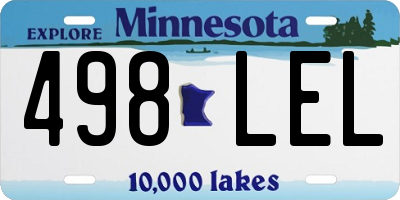 MN license plate 498LEL
