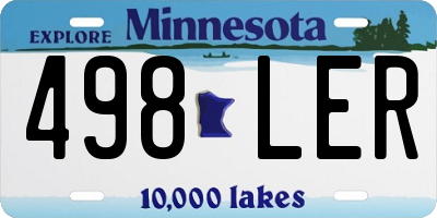 MN license plate 498LER