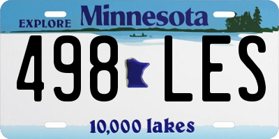 MN license plate 498LES