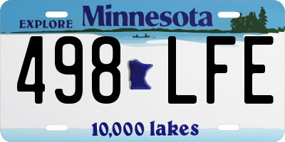 MN license plate 498LFE