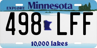 MN license plate 498LFF