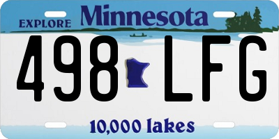 MN license plate 498LFG