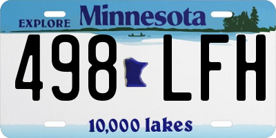 MN license plate 498LFH