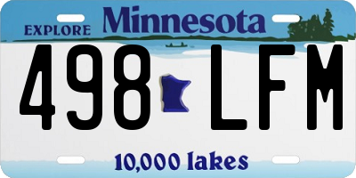 MN license plate 498LFM